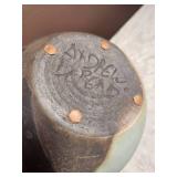 Raku Pottery Spere Vase signed Andrew Bergads