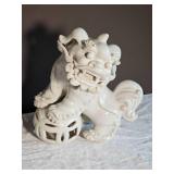 White Glaze Porcelain Foo Dogs