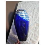 11 Cobalt Blue Art Glass Vase