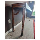 Stunning Oreintal Alter Table with Orange & Lacquer Distressed Finnish