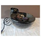 Earthtone Glass Ceramic Fountain