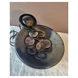 Earthtone Glass Ceramic Fountain