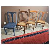 Primitive Vintage Dining Chair Group
