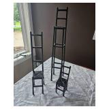 Folksy Ladder Chairs Décor Sculptures