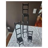 Folksy Ladder Chairs Décor Sculptures