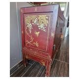 Chinoiserie Painted Standing Console Chest