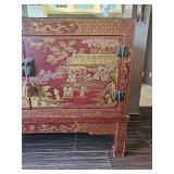 Chinoiserie Painted Standing Console Chest
