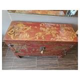 Chinoiserie Painted Standing Console Chest