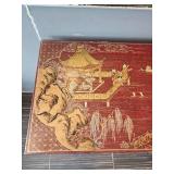 Chinoiserie Painted Standing Console Chest