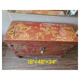 Chinoiserie Painted Standing Console Chest