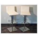Armen Living Modern Contemporary Crome Barstools