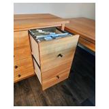 Chic Modern Office Cabinet Cherry Finish