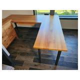 Cherry Finnish Modern Industrial Corner Desk