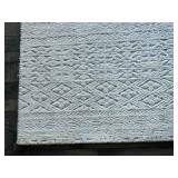 BRC White Handloomed Area Rug