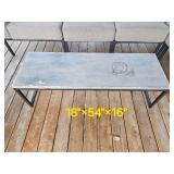 Modern Industrial Patio Cocktail Table