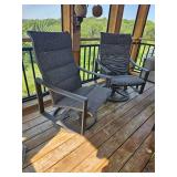 Tropitone Patio Swivel Chairs High-Back Grey Styling