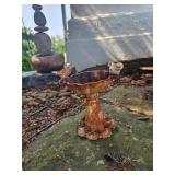 Miniature Cast Iron Birdbath