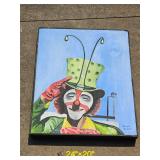 Greydon Zanpehe  Madhatter Clown Original Oil