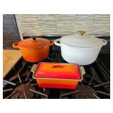 Enamel Cookware Group; Crafton, Cuisinart, Le Creuset