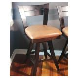 Chic Modern Leather Seat Counter Chair Set - A