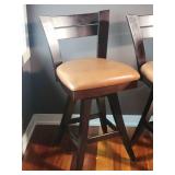 Chic Modern Leather Seat Counter Chair Set - A