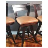 Chic Modern Leather Seat Counter Chair Set - A