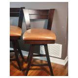 Chic Modern Leather Seat Counter Chair Set - A