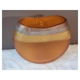 MURANO Italian Hand-Blown Glass Vase - Amber Metals