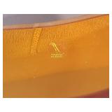 MURANO Italian Hand-Blown Glass Vase - Amber Metals