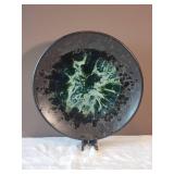 Enthralling Studio Art Ceramic Charger Platter - Signed - Dark Nebula