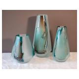 Stunning Studio Art Glass Vase Collection - Melting Azure