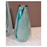 Stunning Studio Art Glass Vase Collection - Melting Azure