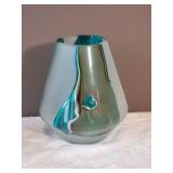 Stunning Studio Art Glass Vase Collection - Melting Azure
