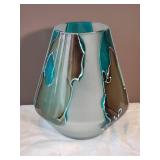 Stunning Studio Art Glass Vase Collection - Melting Azure