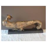 Exotic Old World Rooster Decor Sculpture