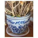 Brilliant Chinese Handpainted Ceramic Fishbowl Planter