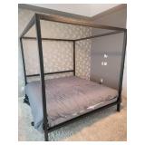 Industrial Chic Queen Size Poster Bed