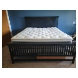 Sophisticated Queen Sixe Bed Set - Jet Black Slatted