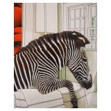 Surrealist Fine Art Print on Glass - A Zebra Can
