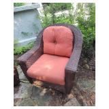 Contemporary Wicker Outdoor / Patio Seating Set - Loveseat - Swivel Chairs - Coffee Table