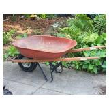 Classic Red Garden Wheelbarrow