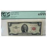 1953-B Gem Mint $5 Bill (graded 65 PPQ)