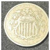 1868 Shield Nickel
