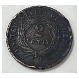 1869 Two Cent Piece