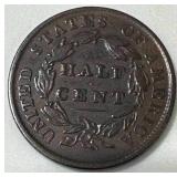 1835 Classic Head Half Cent