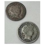 1913 & 1914 Barber Dimes