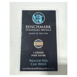 1 Grain .999 Silver Bar