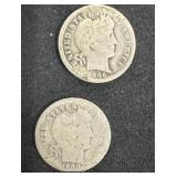 1900 & 1906 Barber Dimes