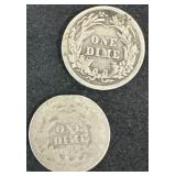 1900 & 1906 Barber Dimes