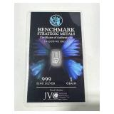 1 Grain .999 Silver Bar